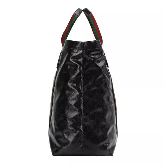 GUCCI Black GG Crystal Canvas Medium Tote Bag New & Authentic - Picture 4 of 11